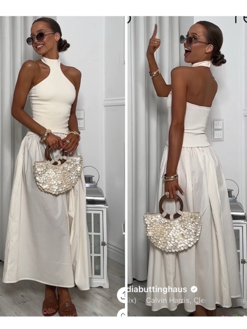 Zara COMBINATION HALTER DRESS